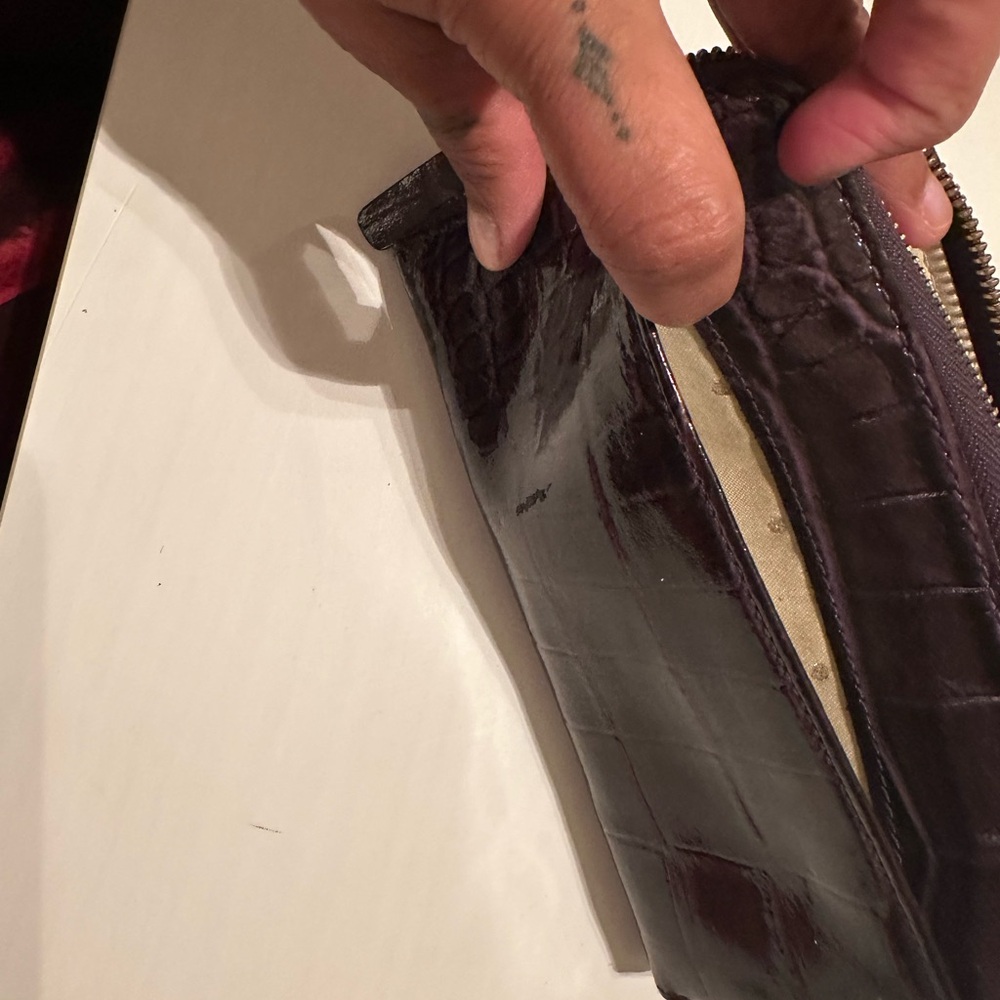 Purple Croc-Embossed Wallet - Picture 3 of 5